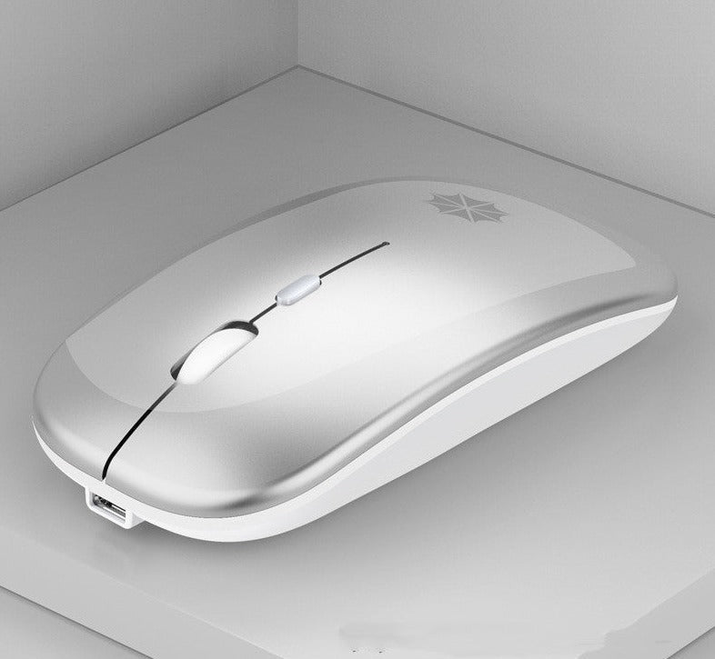 Silent Glick Gaming Mouse in Silver