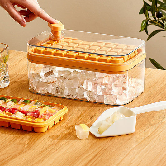 Summer Breeze One-Button Press Ice Cube Molding Box and Tray