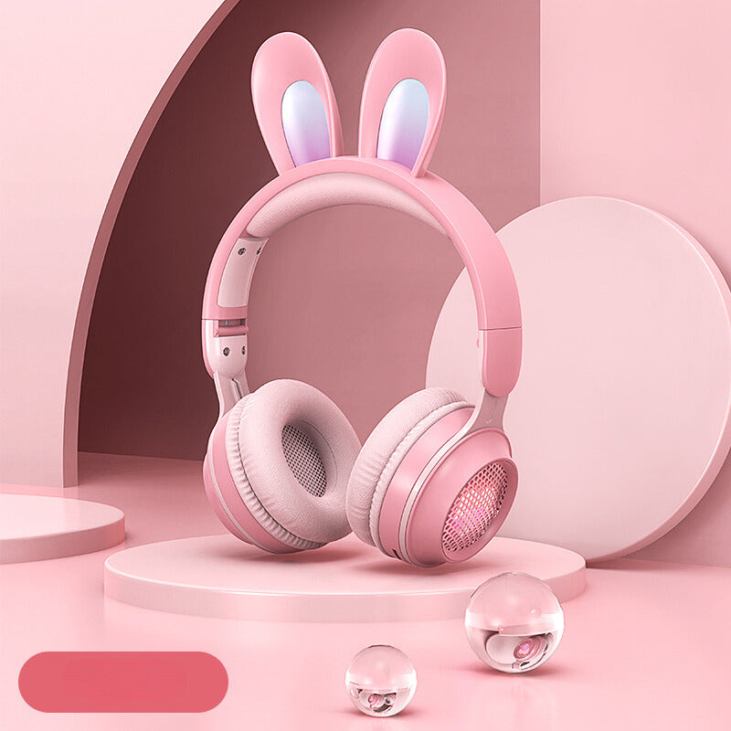 Bunny Ears Wireless Gaming Headset, Removable Micropfone & Noise Cancellation